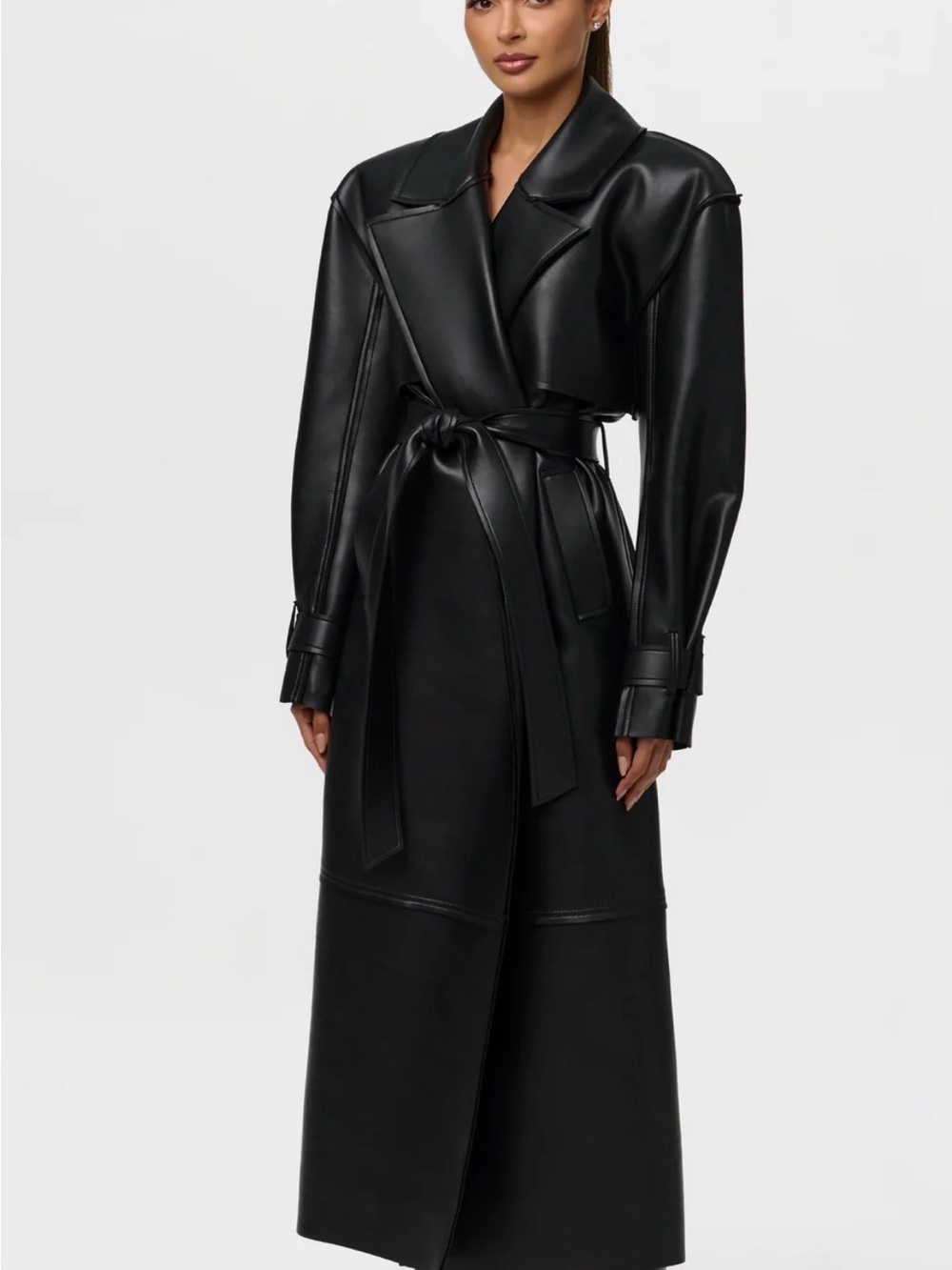 NWT Naked Wardrobe Vegan Leather Trench